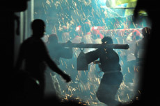 ��ԉ΂̒��ɔ�э���Ŕ�����